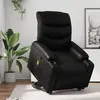Image de vidaXL Fauteuil inclinable de massage Noir Similicuir3206606