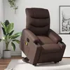 Image de vidaXL Fauteuil inclinable de massage électrique marron similicuir3206622
