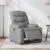Image de vidaXL Fauteuil de massage inclinable électrique gris clair tissu3206636