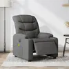 Image de vidaXL Fauteuil inclinable de massage électrique gris foncé tissu3206637
