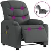 Image de vidaXL Vidaxl Fauteuil Inclinable De Massage Électrique Gris Foncé Tissu