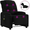 Image de vidaXL Vidaxl Fauteuil De Massage Inclinable Électrique Noir Tissu
