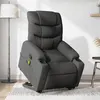 Image de vidaXL Fauteuil de massage inclinable Gris foncé Tissu3206655