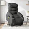 Image de vidaXL Fauteuil inclinable de massage électrique Gris foncé Tissu3206673