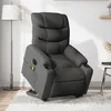 Image de vidaXL Vidaxl Fauteuil Inclinable De Massage Électrique Gris Foncé Tissu