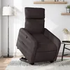 Image de vidaXL Vidaxl Fauteuil Inclinable Marron Foncé Tissu
