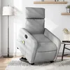 Image de vidaXL Vidaxl Fauteuil De Massage Inclinable Gris Clair Tissu