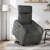 Image de vidaXL Fauteuil de massage inclinable Gris foncé Tissu