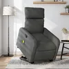 Image de vidaXL Fauteuil de massage inclinable Gris foncÃ© Tissu