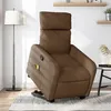 Image de vidaXL Fauteuil de massage inclinable Marron Tissu