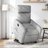 Image de vidaXL Fauteuil inclinable de massage électrique Gris clair Tissu3206726
