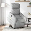 Image de vidaXL Vidaxl Fauteuil Inclinable De Massage Électrique Gris Clair Tissu
