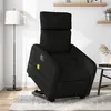 Image de vidaXL Vidaxl Fauteuil Inclinable De Massage Électrique Noir Tissu
