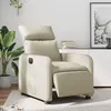 Image de vidaXL Fauteuil inclinable électrique Crème Similicuir3206736