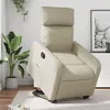 Image de vidaXL Fauteuil inclinable Crème Similicuir3206750