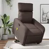 Image de vidaXL Fauteuil inclinable de massage Marron Similicuir