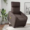 Image de vidaXL Fauteuil inclinable de massage électrique marron similicuir