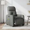 Image de vidaXL Fauteuil inclinable de massage électrique gris foncé tissu3206787