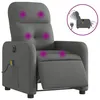 Image de vidaXL Fauteuil inclinable de massage Ã©lectrique gris foncÃ© tissu