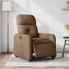 Image de vidaXL Fauteuil inclinable de massage électrique marron tissu3206790