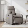 Image de vidaXL Fauteuil de massage inclinable électrique Taupe Tissu3206793
