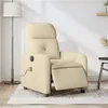 Image de vidaXL Fauteuil inclinable de massage Ã©lectrique crÃ¨me tissu
