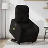 Image de vidaXL Fauteuil de massage inclinable Noir Tissu