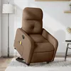 Image de vidaXL Vidaxl Fauteuil De Massage Inclinable Marron Tissu