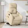 Image de vidaXL Fauteuil inclinable de massage CrÃ¨me Tissu