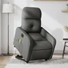 Image de vidaXL Fauteuil inclinable de massage électrique Gris foncé Tissu3206823