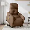 Image de vidaXL Fauteuil inclinable de massage électrique Marron Tissu3206826