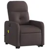 Image de vidaXL Fauteuil inclinable de massage Ã©lectrique Marron foncÃ© Tissu