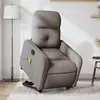 Image de vidaXL Fauteuil inclinable de massage électrique Taupe Tissu3206829