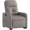 Image de vidaXL Vidaxl Fauteuil Inclinable De Massage Électrique Taupe Tissu