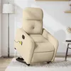 Image de vidaXL Fauteuil inclinable de massage électrique Crème Tissu3206830