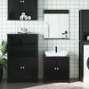 Image de vidaXL Meubles de salle de bain 3 pcs BERG noir bois de pin massif