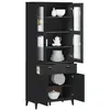 Image de vidaXL Buffet VIKEN noir 80x40x190 cm bois massif de pin