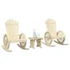 Image de Vidaxl Salon De Jardin 3 Pcs Bois De Sapin Massif