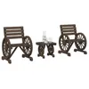 Image de vidaXL Salon de jardin 3 pcs bois de sapin massif
