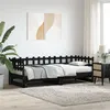 Image de vidaXL Lit coulissant Noir 2x(80x200) cm Bois de pin massif