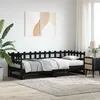 Image de vidaXL Lit coulissant sans matelas noir 2x(80x200) cm Bois massif