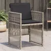 Image de vidaXL Chaises de jardin avec coussins lot de 4 gris clair poly rotin364971