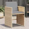 Image de vidaXL Chaises de jardin avec coussins lot de 4 mélange beige364989