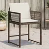 Image de vidaXL Vidaxl Chaises De Jardin Avec Coussins Lot De 4 Marron Résine Tressée