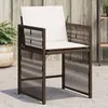 Image de Vidaxl Chaises De Jardin Avec Coussins Lot De 4 Marron RÃ©sine TressÃ©e