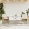 Image de vidaXL Ensemble de bistro 3 pcs avec coussins beige résine tressée