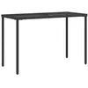 Image de vidaXL Table de jardin dessus en verre noir 115x54x74cm résine tressée365072