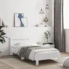 Image de vidaXL Cadre de lit sans matelas avec tête de lit blanc 100x200 cm