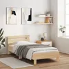 Image de vidaXL Cadre de lit sans matelas avec tête de lit 100x200 cm