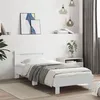 Image de vidaXL Cadre de lit sans matelas avec tête de lit blanc 90x200 cm838533